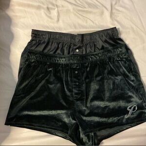 Dual VS Black Velvet Women's Shorts (Two for One)
